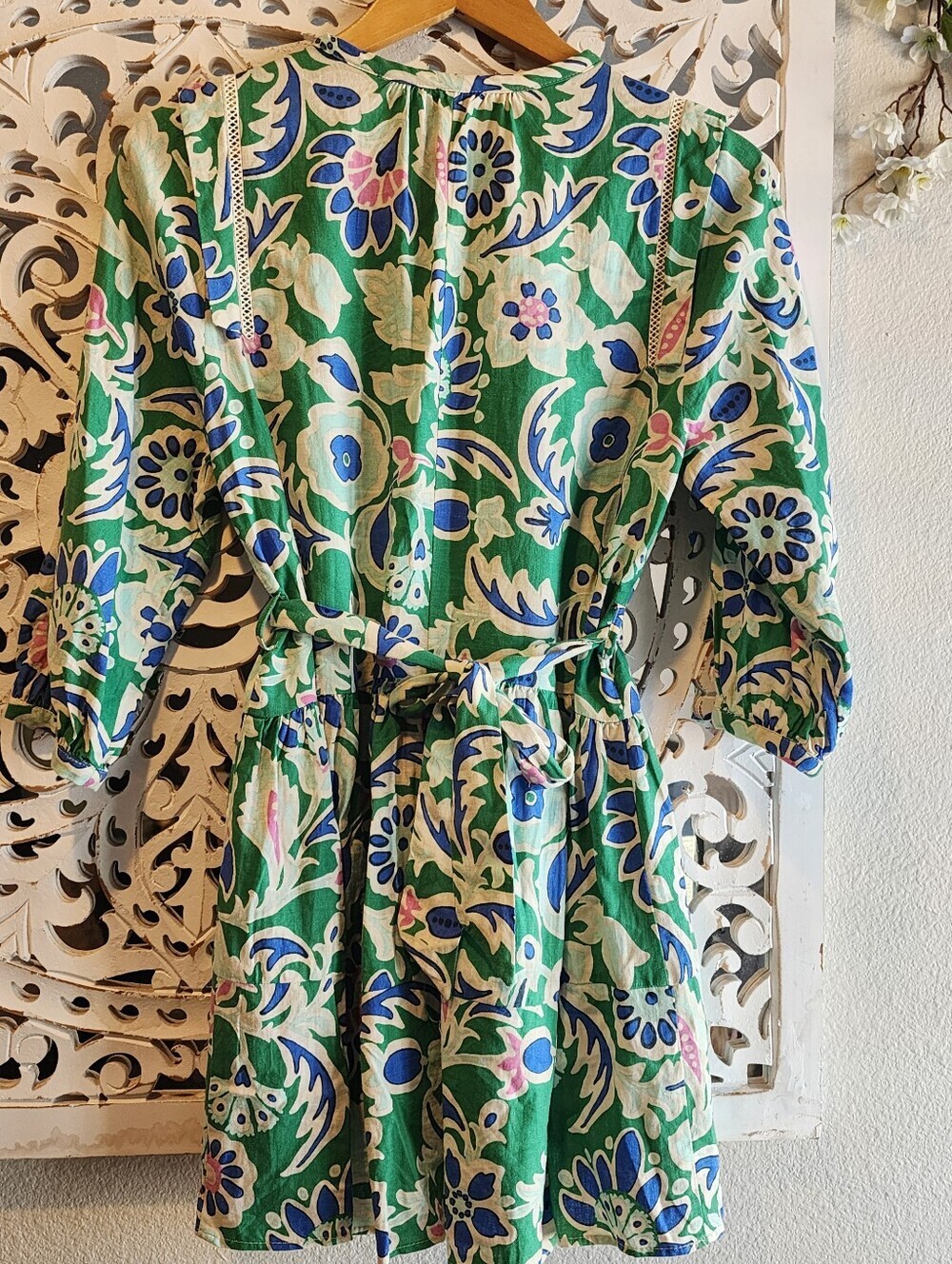 ZARA FLORAL LONG SLEEVE MINI DRESS SIZE XS - Picture 5 of 14